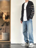 PS Paul Smith【京東首發(fā)】男士紐扣門(mén)襟PS笑臉標志開(kāi)襟衫花黑色2025秋季新品 花黑色 L  (180/96A) 曬單實(shí)拍圖