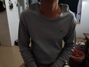 七匹狼秋衣男純棉抗菌保暖內衣男士秋褲秋冬打底上衣棉毛衫單件線(xiàn)衣線(xiàn)褲 【圓領(lǐng)】深灰上衣 XL (推薦體重130-150斤) 曬單實(shí)拍圖