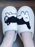 梵昇昱可愛(ài)臘腸狗居家毛毛拖鞋女2026春秋新款加厚保暖防滑包頭棉拖鞋男 半包棉拖鞋【奶牛貓】 2cm 40-41 偏小1碼 曬單實(shí)拍圖