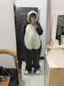 束時(shí)·創(chuàng  )漫動(dòng)漫卡通連體睡衣袍男女情侶秋冬加絨加厚珊瑚法蘭絨動(dòng)物家居服套 大二哈連體睡衣套裝(加厚珊瑚絨)+棉鞋 XL (160-172cm,適用60-70kg) 曬單實(shí)拍圖