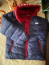 蓋璞男女童2025秋季新款logo撞色連帽羽絨服外套輕薄兒童裝805338 曬單實(shí)拍圖