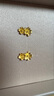 六福珠寶  足金櫻花黃金耳釘耳飾送禮 計(jì)價(jià) L07TBGE0005 1.80克(含工費(fèi)124元) 配硅膠耳堵 曬單實(shí)拍圖