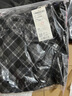 三彩2025冬季新款格紋半身裙松緊腰A字裙長(cháng)裙簡(jiǎn)約M 黑米格紋 S 155/64A 曬單實(shí)拍圖