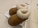 天美意雪地靴商場(chǎng)同款厚底保暖棉鞋短靴時(shí)尚女靴2025冬新款 棕色 37 曬單實(shí)拍圖