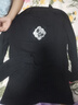 兩三事零點(diǎn)時(shí)分 2025春季新款小清新蕾絲拼接印花長(cháng)袖打底衫女t恤 黑色 S 曬單實(shí)拍圖