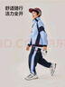 Skechers斯凱奇秋季新款童裝兒童時(shí)尚撞色休閑運(yùn)動(dòng)外套長褲套裝L325K003 曬單實(shí)拍圖