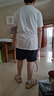 蕉下（beneunder）短袖T恤男棉感寬松休閑衣服男裝透氣干爽內搭GP998 霜奶白 XL 曬單實(shí)拍圖