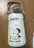 史努比（SNOOPY）雙飲兒童保溫杯吸管直飲兩用水杯316不銹鋼寶寶學(xué)生上學(xué)杯子 咖 曬單實(shí)拍圖