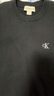 Calvin KleinJeans秋冬女士簡(jiǎn)約ck刺繡休閑凈色內搭打底修身針織衫J224777 BEH-太空黑 S 曬單實(shí)拍圖