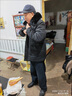北極絨（Bejirog） 冬季外套男士棉服中老年人單排扣子爺爺棉襖加絨加厚棉衣服 黑色 2XL (185) 【可穿130-145斤】 曬單實(shí)拍圖