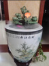 晟煦景德鎮陶瓷魚(yú)缸大號養荷花睡蓮盆水缸庭院客廳書(shū)房擺件書(shū)畫(huà)卷軸缸 蓮年有余+綠色福壽綿長(cháng)流水器 63x63x74cm 曬單實(shí)拍圖