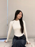 班尼路打底衫女裝秋冬季新款長(cháng)袖t恤女生德薄絨上衣服內搭保暖抗菌秋衣 杏色 -半高領(lǐng)【薄絨抗菌】 L 曬單實(shí)拍圖