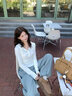 京多夢(mèng)美式辣妹半開(kāi)紐扣連帽長(cháng)袖t恤女2025秋季新款V領(lǐng)修身顯瘦百搭上衣 白色 M （90-100斤） 曬單實(shí)拍圖