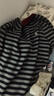 MsShe【磨毛條紋中長(cháng)款T恤】大碼女裝2025秋冬裝胖mm撞色寬松上衣 黑色現貨 2XL 曬單實(shí)拍圖