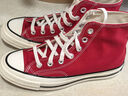 匡威（Converse）官方 1970S男女三星標(biāo)高幫帆布鞋搪瓷紅紅色164944C 164944C 38 曬單實拍圖