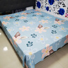 潔麗雅（Grace） A類(lèi)床單單件 100%純棉3A抗菌面料床單  200*230cm 花語(yǔ) 曬單實(shí)拍圖