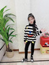 G.DUCKKIDS小黃鴨童裝兒童毛衣女童秋冬季加絨加厚女寶寶笑臉條紋打底針織衫 條紋常規款 90 建議80-90cm1歲半-2歲 曬單實(shí)拍圖