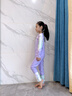 羽克兒童泳衣女童2025新款女孩中大童連體長(cháng)袖長(cháng)褲防曬速干專(zhuān)業(yè)游泳衣 熏衣紫【高彈舒適/透氣速干】 120 【建議120-130cm45-60斤】 曬單實(shí)拍圖