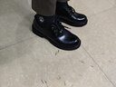 紅蜻蜓透氣頭層牛皮大頭皮鞋男士商務(wù)休閑通勤鞋厚底緩震正裝男鞋 黑色 42 曬單實(shí)拍圖