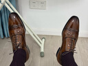 THOM WILLS牛津鞋男手工擦色男鞋真皮新郎婚鞋男士英倫商務(wù)正裝皮鞋男棕色 黃棕擦色B1112-3 43 /8.5碼 曬單實拍圖