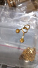 金至尊黃金耳釘女小圓珠磨砂足金999耳飾耳環(huán)生日禮物計價(jià) 1.14克 曬單實(shí)拍圖