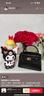 CHARLES&KEITH鱷魚(yú)紋凱莉包手提斜挎婚包包女包生日禮物CK2-50270880-1 Black黑色 S 曬單實(shí)拍圖