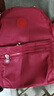 努正雙肩包女士新款韓版百搭尼龍布小背包七夕休閑大容量旅行書(shū)包 棗紅色 曬單實(shí)拍圖