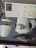 典躍冰種羊脂玉茶杯男士高檔描金辦公室茶水分離泡茶杯白瓷個(gè)人老板杯 大師手繪（錦繡山河） 曬單實(shí)拍圖