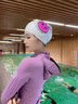 WATERTIME2025新款泳帽防水不勒頭高彈性卡通可愛(ài)成人游泳帽 憤怒凱迪紅 曬單實(shí)拍圖
