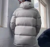 駱駝羽絨服防潑水鴨絨男女加厚戶外防寒冬季面包服 黑色 男女同款,7674B L 曬單實拍圖
