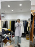F426官方店自營店寬松休閑情侶復古彩色紐扣七分牛仔褲 藍色  S  曬單實拍圖