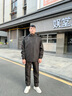 羅蒙加絨套裝男秋冬季新款加厚保暖休閑運動(dòng)服男士寬松大碼連帽兩件套 2233黑色連帽 2XL 適合130-145斤 曬單實(shí)拍圖