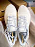 安踏（ANTA）女鞋運動(dòng)跑步鞋子毒刺冬季新款皮面減震耐磨女士百搭防滑休閑鞋 象牙白/氧氣藍 【防潑水】 37.5 曬單實(shí)拍圖