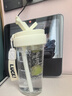 威爾基水杯女生高顏值ins吸管杯男士塑料杯子學(xué)生上學(xué)飲水便攜夏天水杯 白色600ml【茶倉+提手繩】 曬單實(shí)拍圖