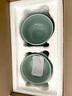 蘇氏陶瓷（SUSHI CERAMICS）青瓷釉陶瓷碗花開(kāi)富貴米飯碗湯碗6件套裝餐具 曬單實(shí)拍圖