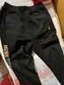暇步士（Hush Puppies）童裝兒童長(cháng)褲25秋季新款男童針織長(cháng)褲休閑褲運動(dòng)褲 鉆石黑 140  曬單實(shí)拍圖