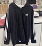 adidas休閑連帽拉鏈夾克外套男裝秋季阿迪達斯官方輕運動(dòng)GK9032   黑色/白   XL 曬單實(shí)拍圖