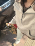森馬（Semir）長(zhǎng)袖襯衫女中長(zhǎng)款慵懶寬松落肩秋季chic復(fù)古格紋襯衣101524105004 曬單實(shí)拍圖