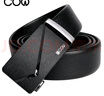 法國COW皮帶男士自動(dòng)扣真皮腰帶青年商務(wù)休閑時(shí)尚牛皮腰帶男友情人節禮物 兩年帶條免費換新 C-618 耐刮耐磨超纖皮腰帶 曬單實(shí)拍圖