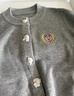 自巧（ZIQIAO）小個(gè)子學(xué)院風(fēng)外搭開(kāi)衫女秋裝新款休閑復古長(cháng)袖針織衫上衣 嫩灰色 M (4碼) 曬單實(shí)拍圖