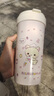 喜具杯【熊妹保溫杯】316不銹鋼可愛吸管杯大容量高顏值便攜女學生水杯 熊妹保溫杯500ml帶茶隔 杯子+二根粉色提繩+卡通掛件 曬單實拍圖