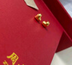 周六福（ZLF）  黃金耳釘女款足金999愛(ài)心型耳飾 計價(jià) 0.85g 曬單實(shí)拍圖