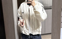 伊薇衣美式復古休閑百搭棒球服外套2025春秋季新款大碼寬松夾克上衣女潮 杏色 L 105-115斤 曬單實(shí)拍圖