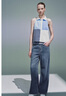 UR2025夏季新款女裝拼接格紋木耳邊闊腿牛仔長(cháng)褲UYY850115 霧霾藍 27 曬單實(shí)拍圖