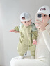 G.DUCKKIDS小黃鴨童裝嬰兒連體衣春秋季新生兒衣服秋裝男寶寶外出服秋季爬服 綠色 80cm 80尺碼建議9-12個(gè)月cm 曬單實(shí)拍圖