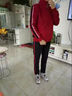 鹿儷秀媽媽春裝外套洋氣中老年休閑運動(dòng)服套裝女春秋中年大碼上衣三件套 酒紅【高品質(zhì)運動(dòng)服】 3XL 【建議129-142斤】 曬單實(shí)拍圖