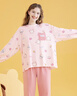 芬騰睡衣女純棉可妮兔IP聯(lián)名時(shí)尚圓領(lǐng)長(cháng)袖家居服套裝女軟棉棉 曬單實(shí)拍圖