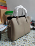 卡里普斯（CALYPSO）手提包真皮女包2026高級大氣單肩斜挎托特包上班女神節頭層牛皮 大象灰 曬單實(shí)拍圖