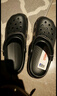 名創(chuàng  )優(yōu)品（MINISO）洞洞鞋女男夏季外穿沙灘涼鞋防滑厚底踩屎感包頭涼拖鞋黑色38-39 曬單實(shí)拍圖