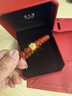 周大福 柿柿如意柿子紅色玉髓本命年手串足金黃金手鏈 EOR1373 曬單實(shí)拍圖